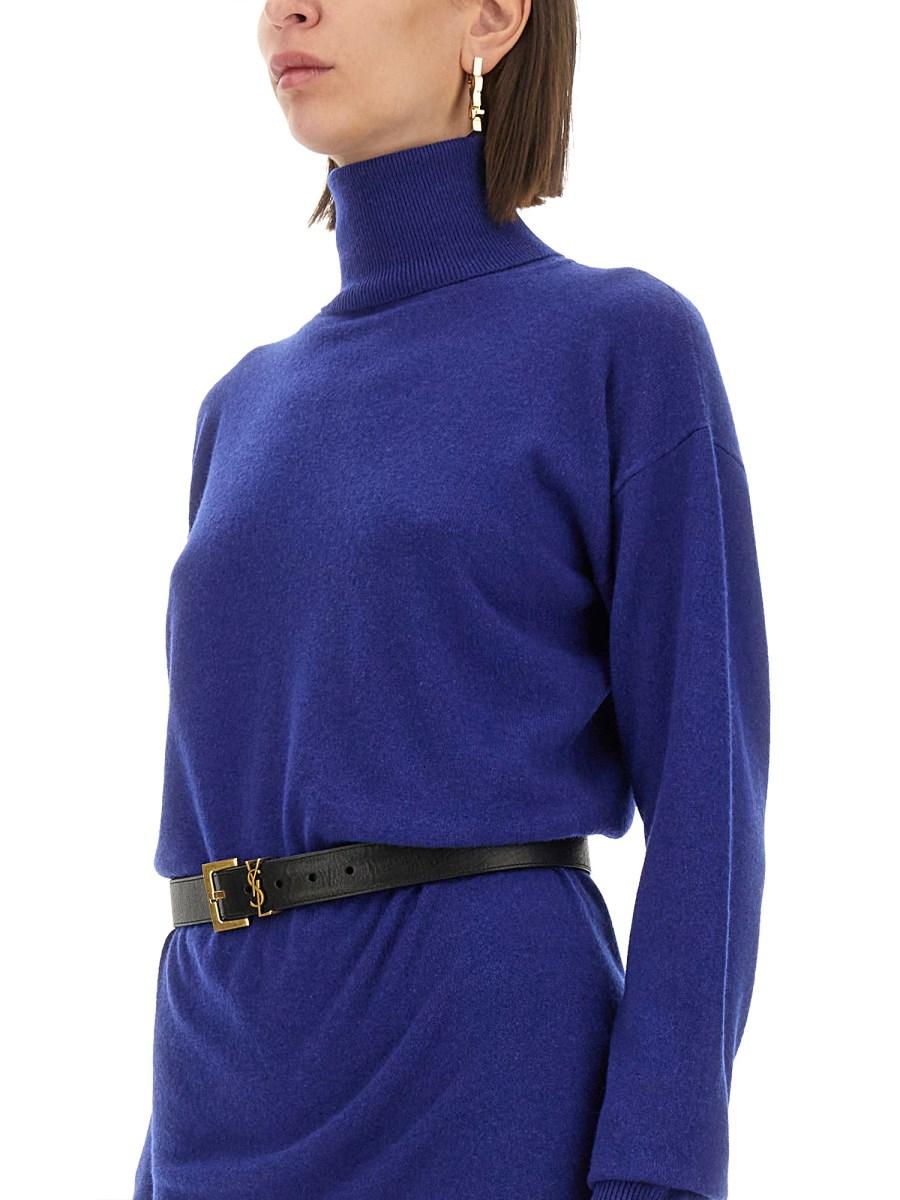 SAINT LAURENT PULLOVER IN CASHMERE CON GIARRETTIERA