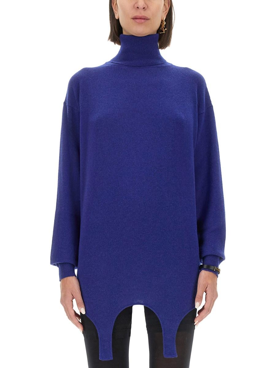 SAINT LAURENT PULLOVER IN CASHMERE CON GIARRETTIERA