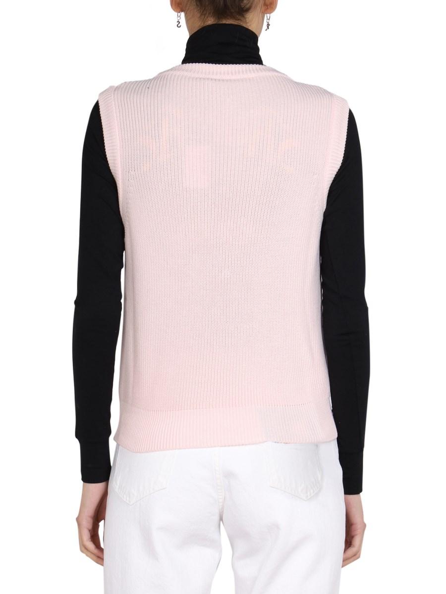 RAF SIMONS GILET IN MAGLIA DI COTONE