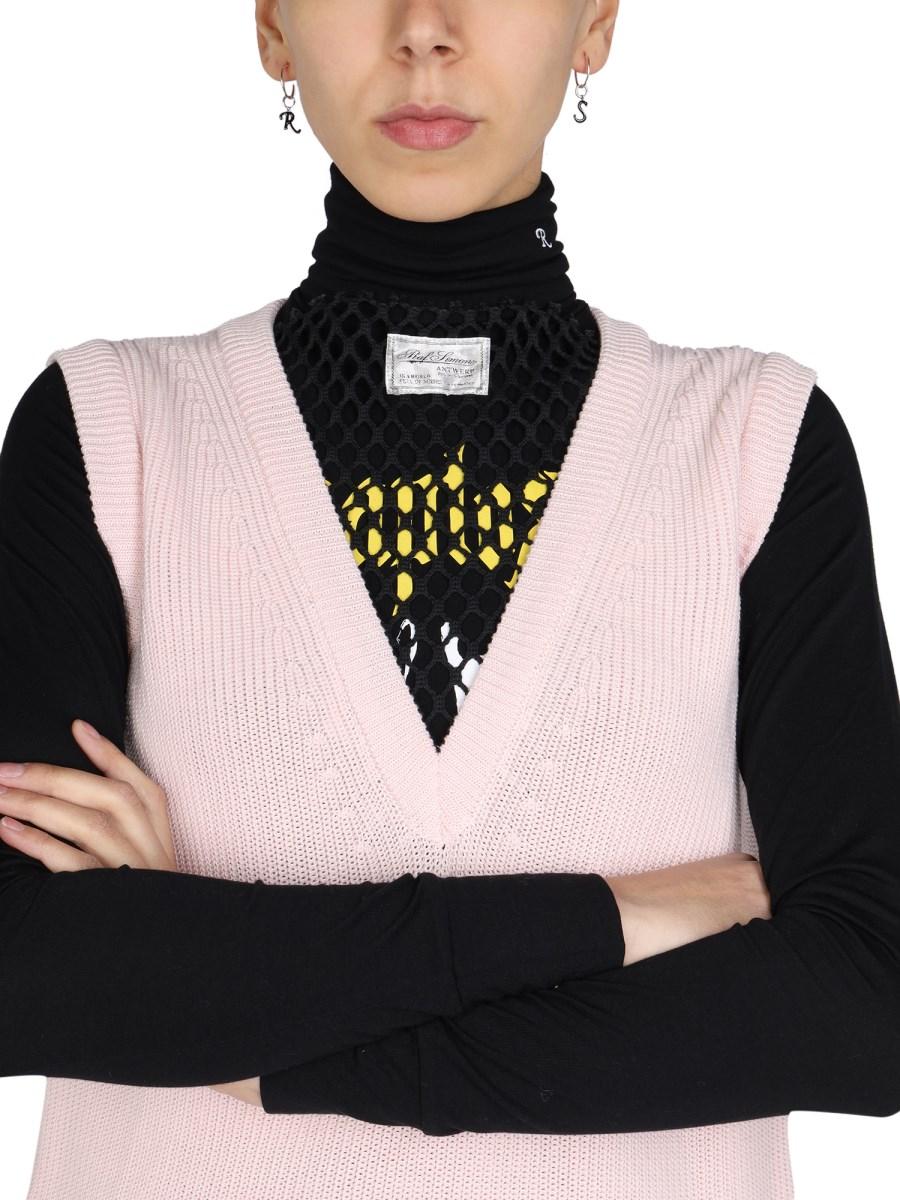 RAF SIMONS GILET IN MAGLIA DI COTONE
