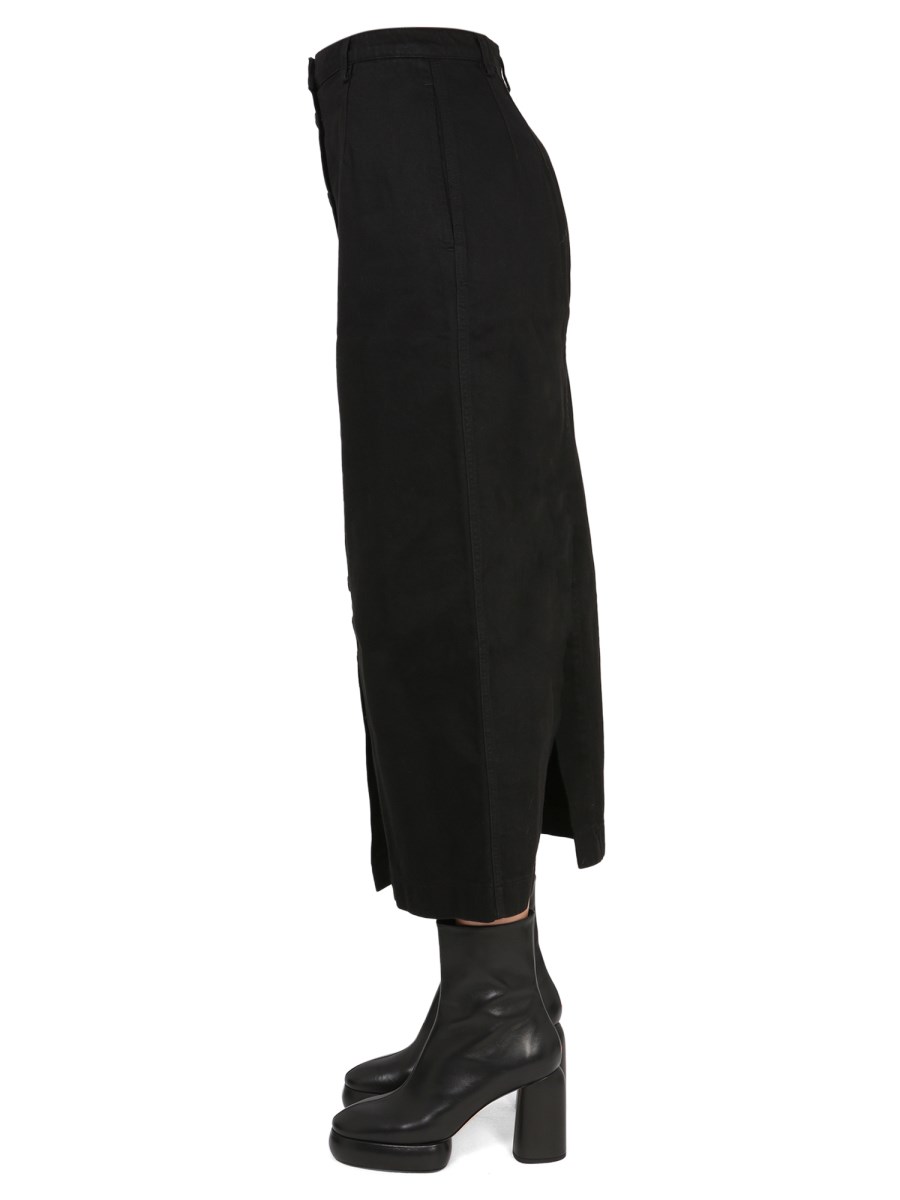 RAF SIMONS GONNA MIDI IN DENIM DI COTONE