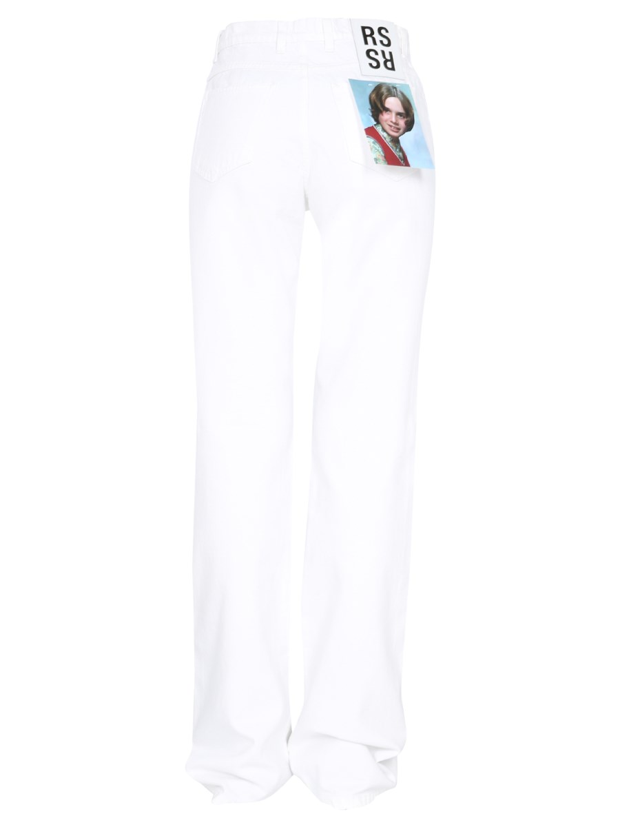 RAF SIMONS JEANS FLARED IN DENIM DI COTONE