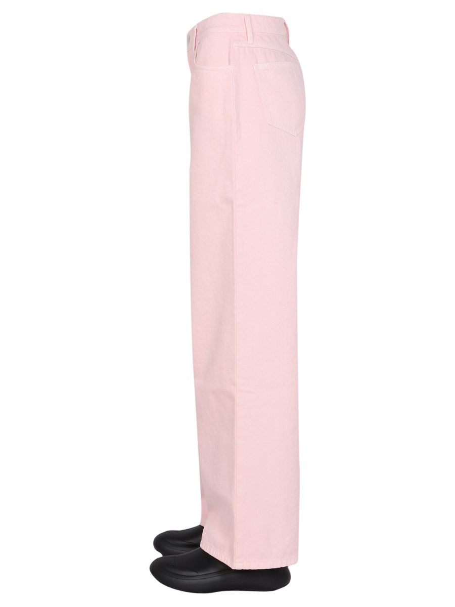 RAF SIMONS PANTALONE WIDE LEG IN DENIM DI COTONE