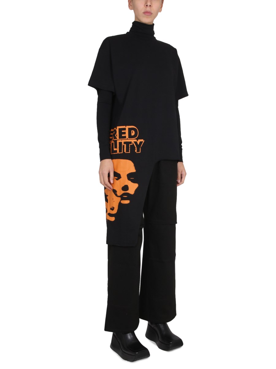 RAF SIMONS T-SHIRT IN COTONE CON STAMPA