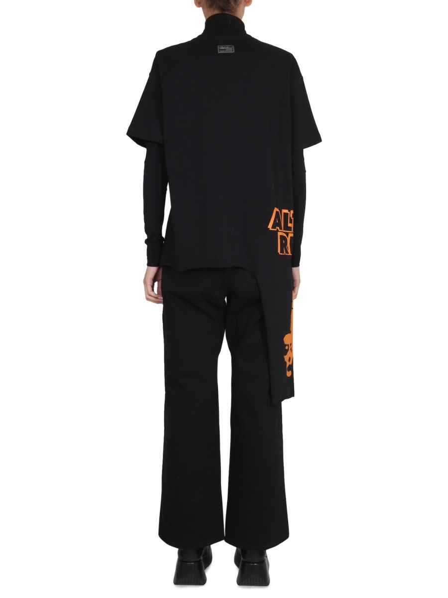RAF SIMONS T-SHIRT IN COTONE CON STAMPA
