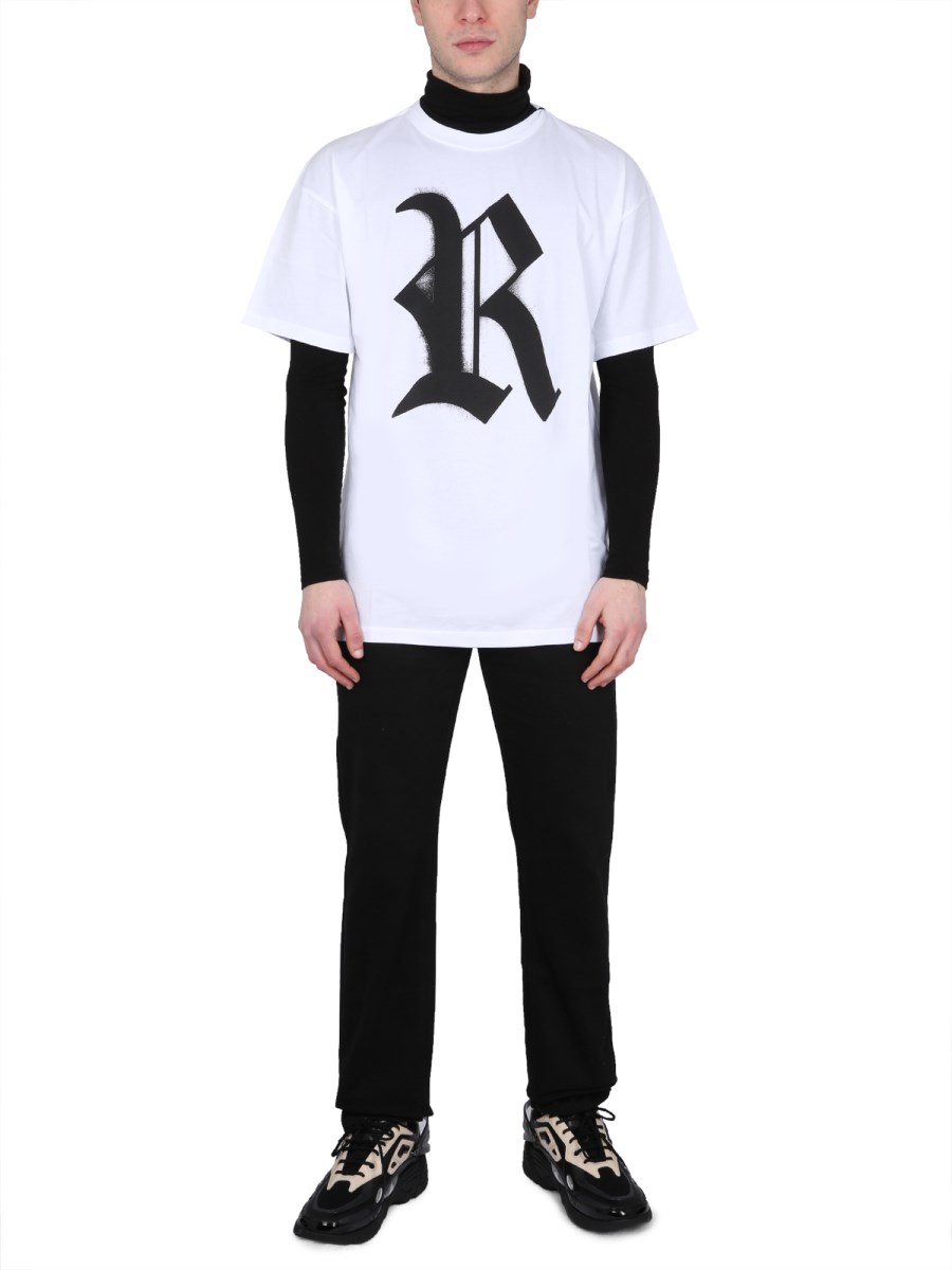 RAF SIMONS T-SHIRT OVESIZE FIT IN COTONE