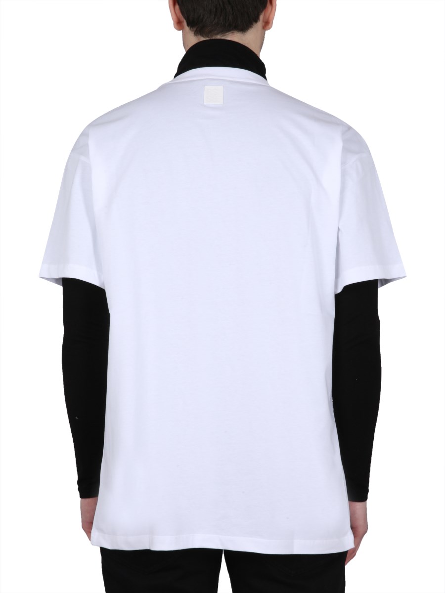 RAF SIMONS T-SHIRT OVESIZE FIT IN COTONE