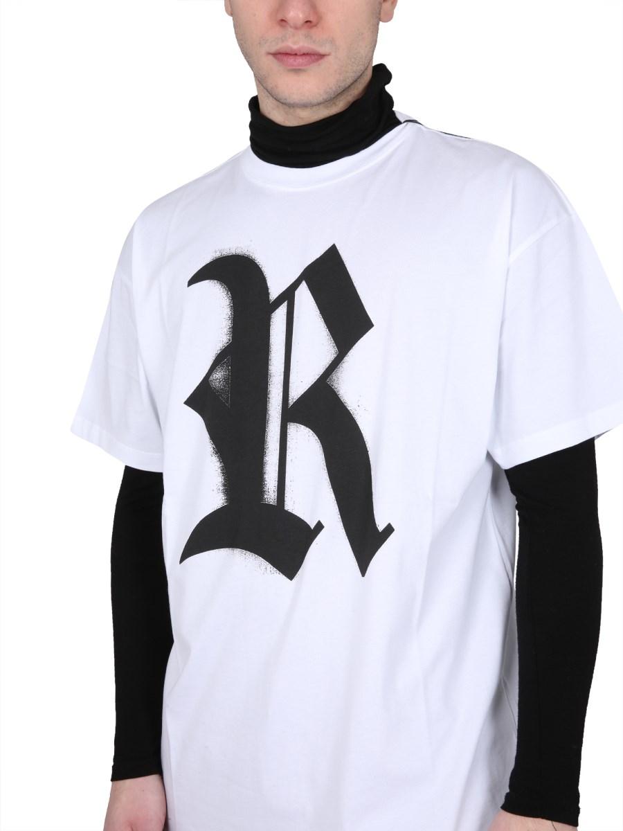 RAF SIMONS T-SHIRT OVESIZE FIT IN COTONE