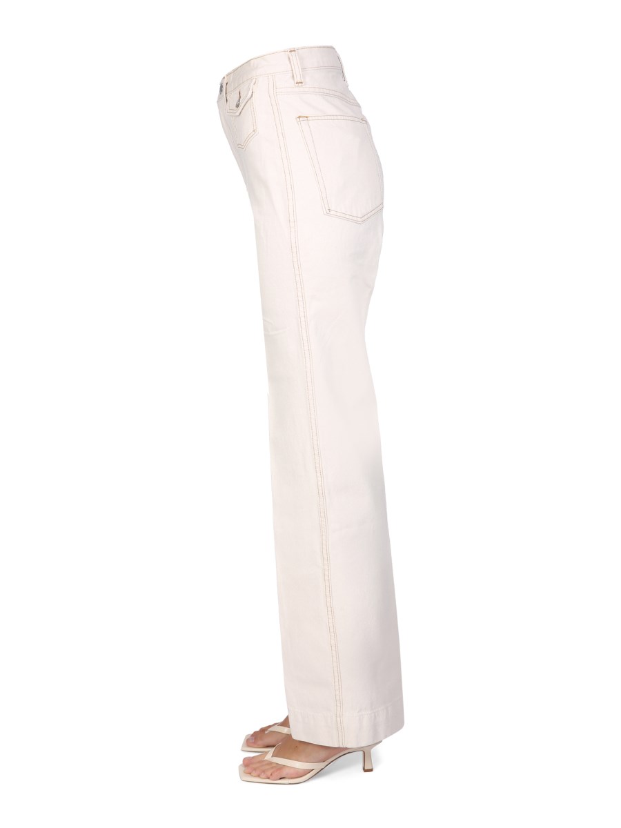 RE/DONE JEANS "70'S" WIDE LEG IN COTONE