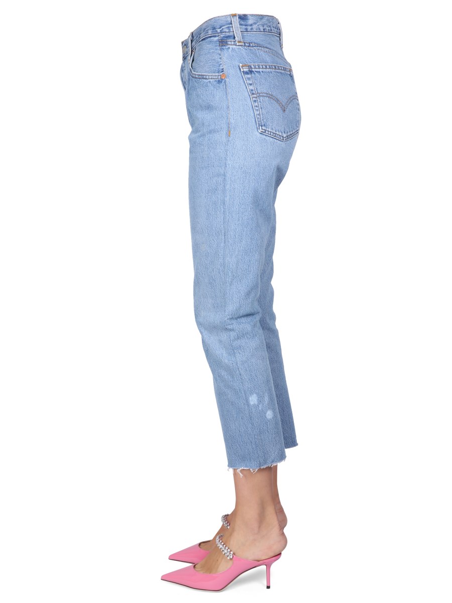 RE/DONE JEANS CINQUE TASCHE IN DENIM DI COTONE