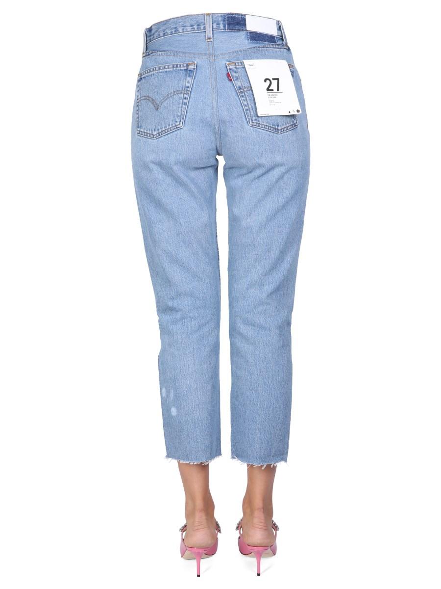 RE/DONE JEANS CINQUE TASCHE IN DENIM DI COTONE