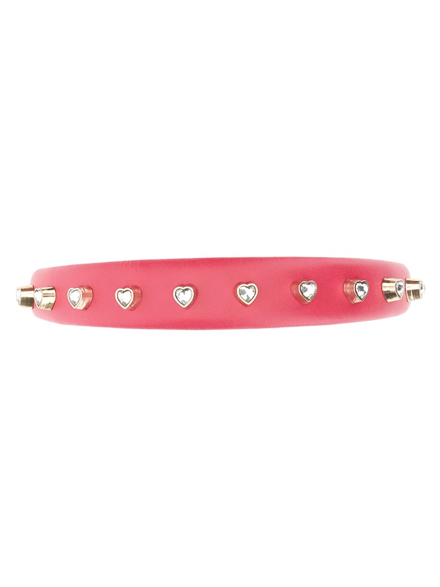 RED (V) CERCHIETTO IN PELLE CON RICAMO E STRASS