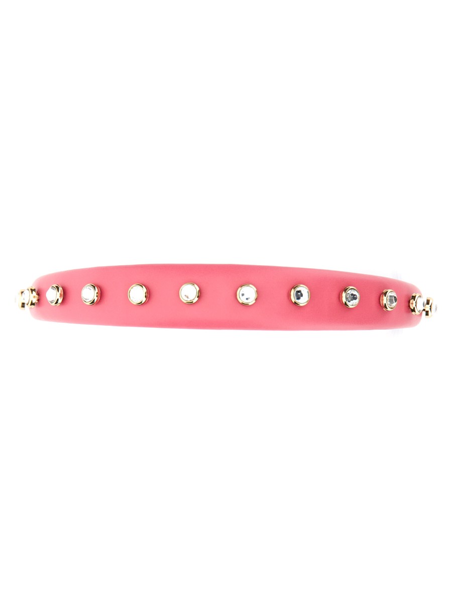 RED (V) CERCHIETTO IN PELLE CON STRASS