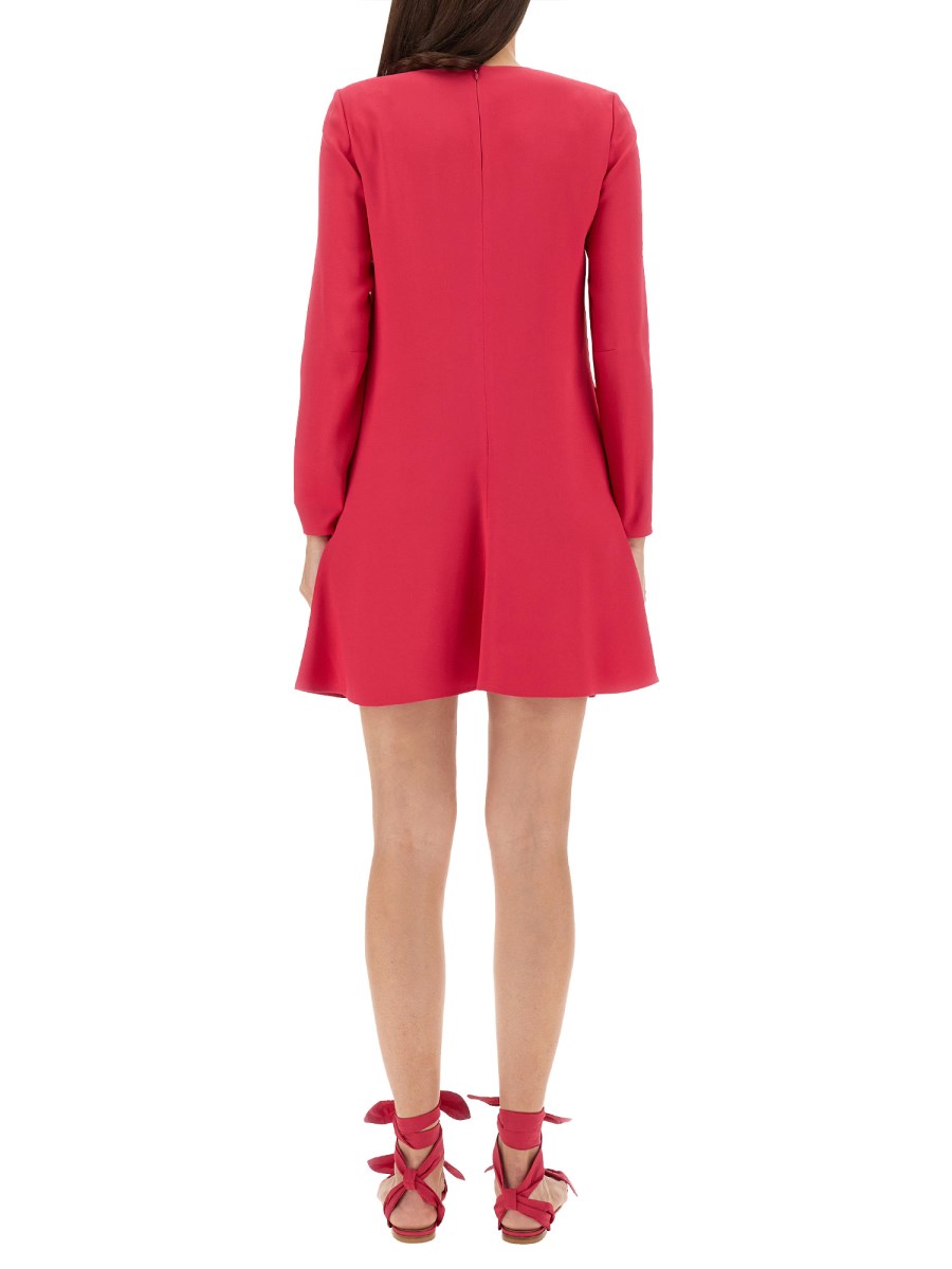 RED VALENTINO ABITO IN CREPE ENVERS SATIN