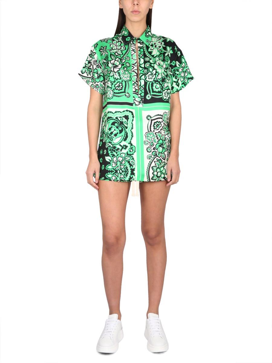 RED VALENTINO CAMICIA BANDANA CARRE' IN SETA