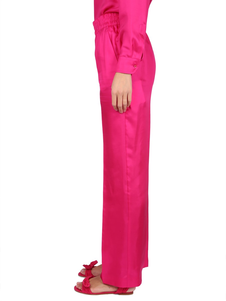 RED VALENTINO PANTALONI IN SETA STILE PIGIAMA