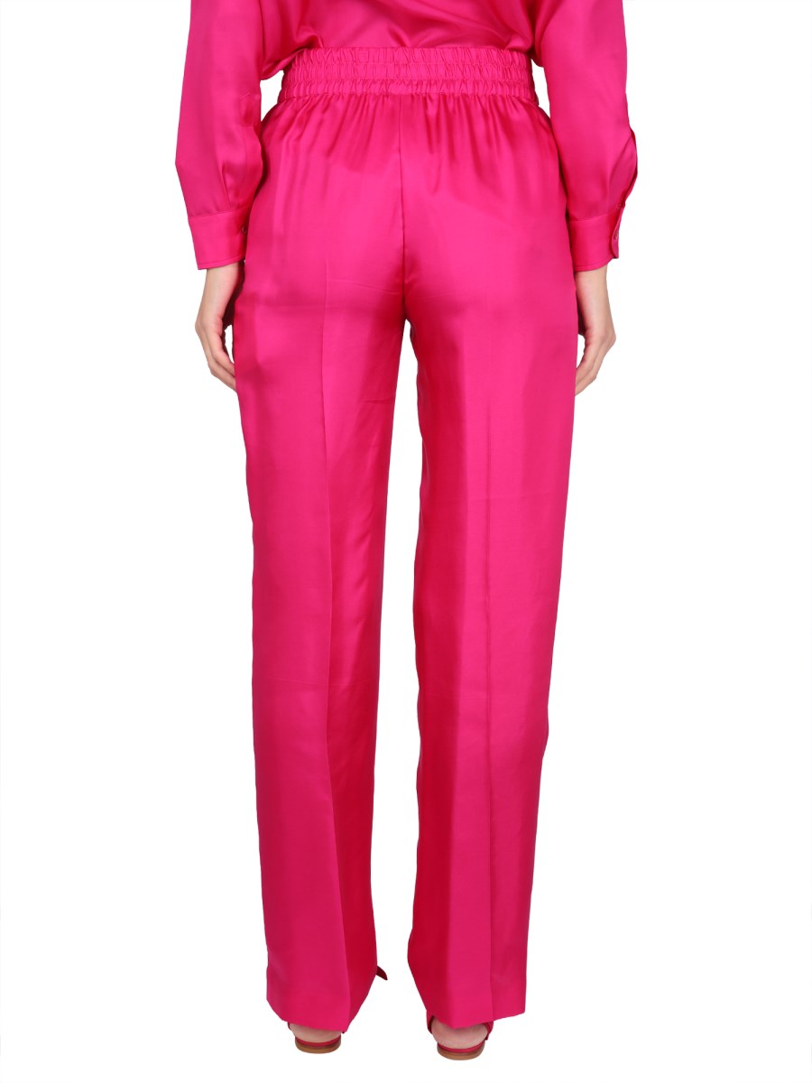 RED VALENTINO PANTALONI IN SETA STILE PIGIAMA