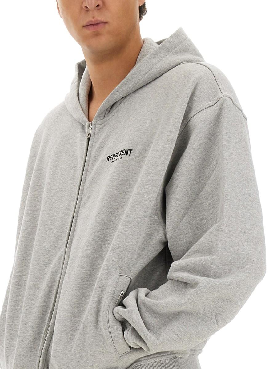 REPRESENT FELPA IN COTONE CON LOGO
