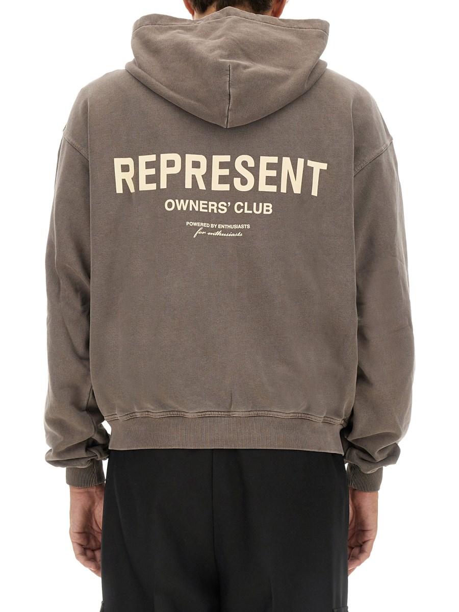 REPRESENT FELPA IN COTONE CON LOGO