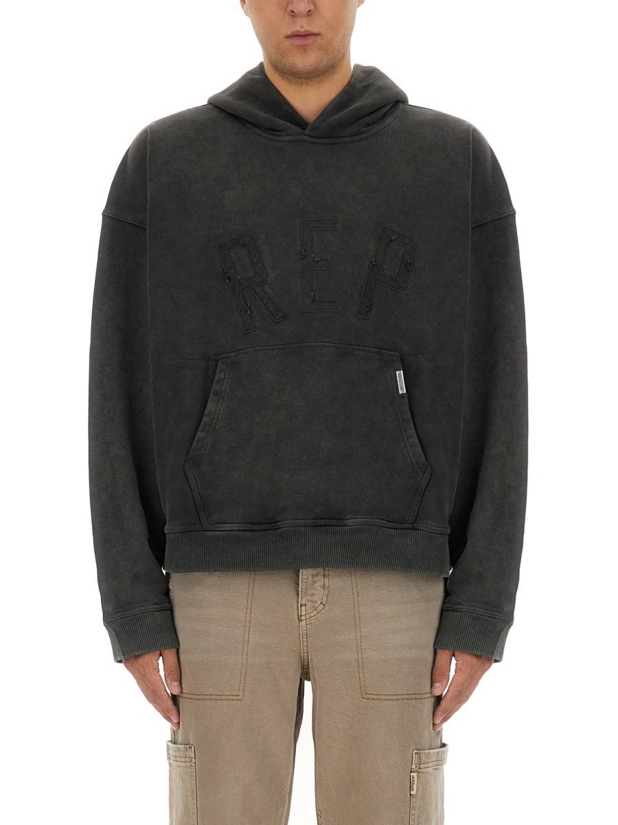 REPRESENT FELPA "REP APPLIQUE" CON CAPPUCCIO