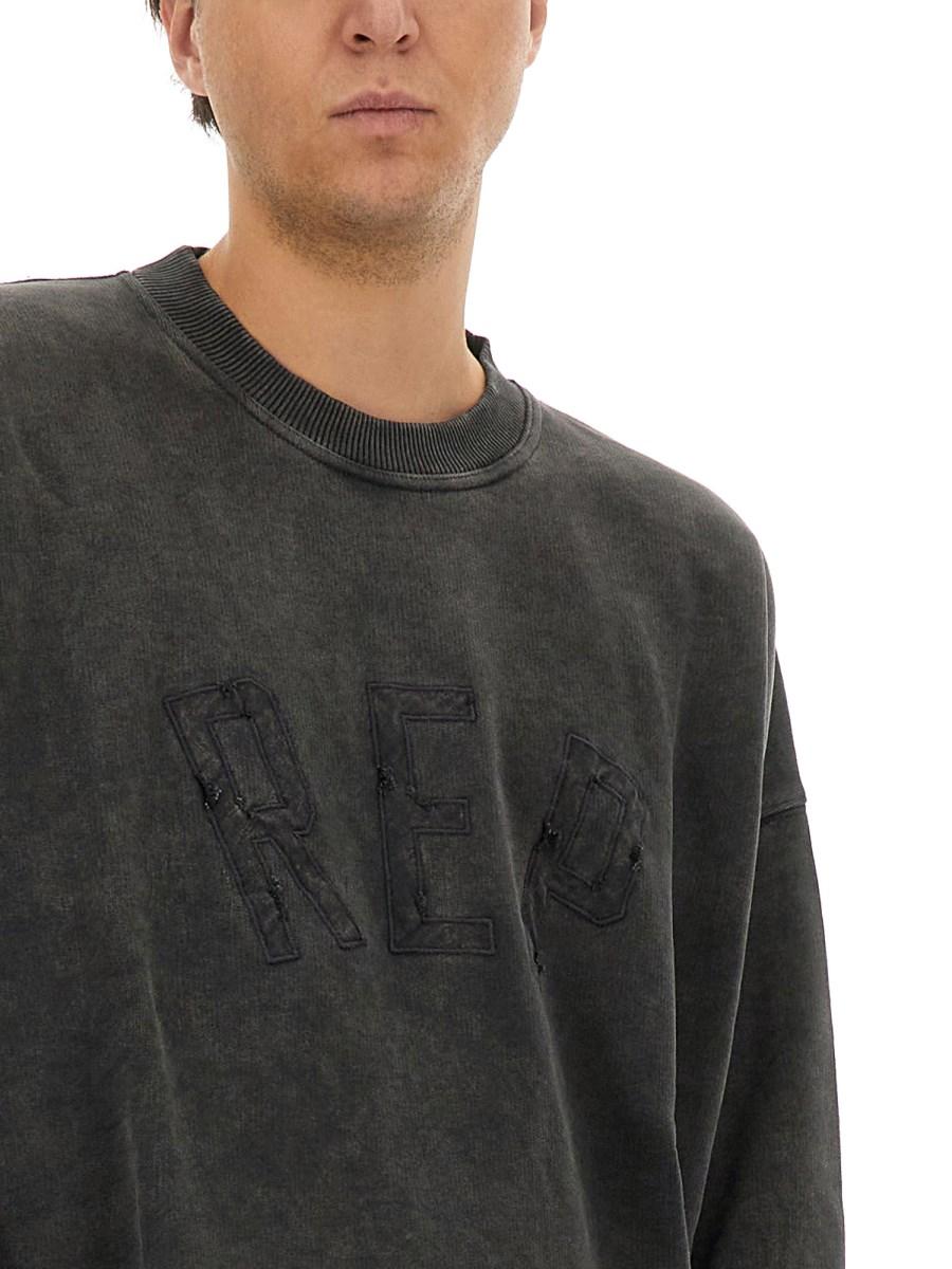 REPRESENT FELPA "REP APPLIQUE" IN COTONE