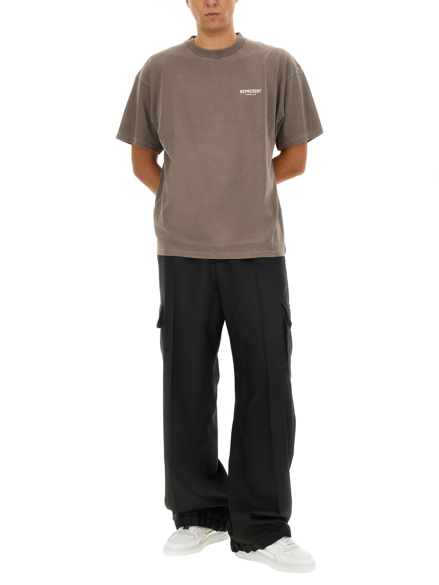 REPRESENT T-SHIRT IN JERSEY DI COTONE CON LOGO