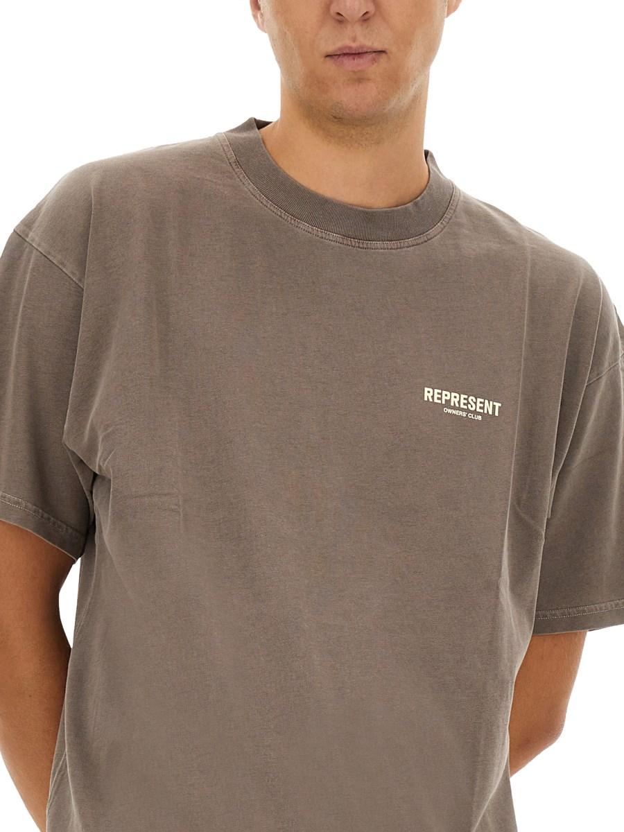 REPRESENT T-SHIRT IN JERSEY DI COTONE CON LOGO