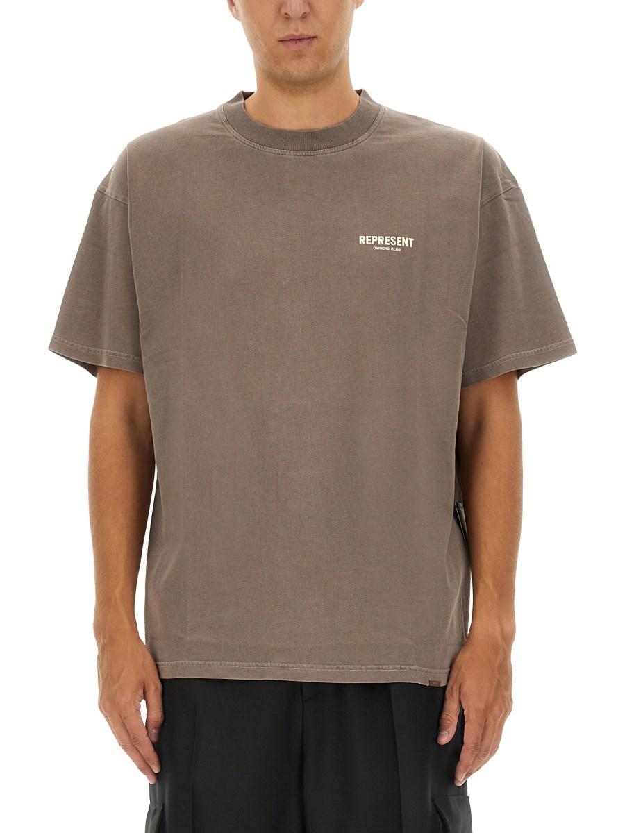 REPRESENT T-SHIRT IN JERSEY DI COTONE CON LOGO