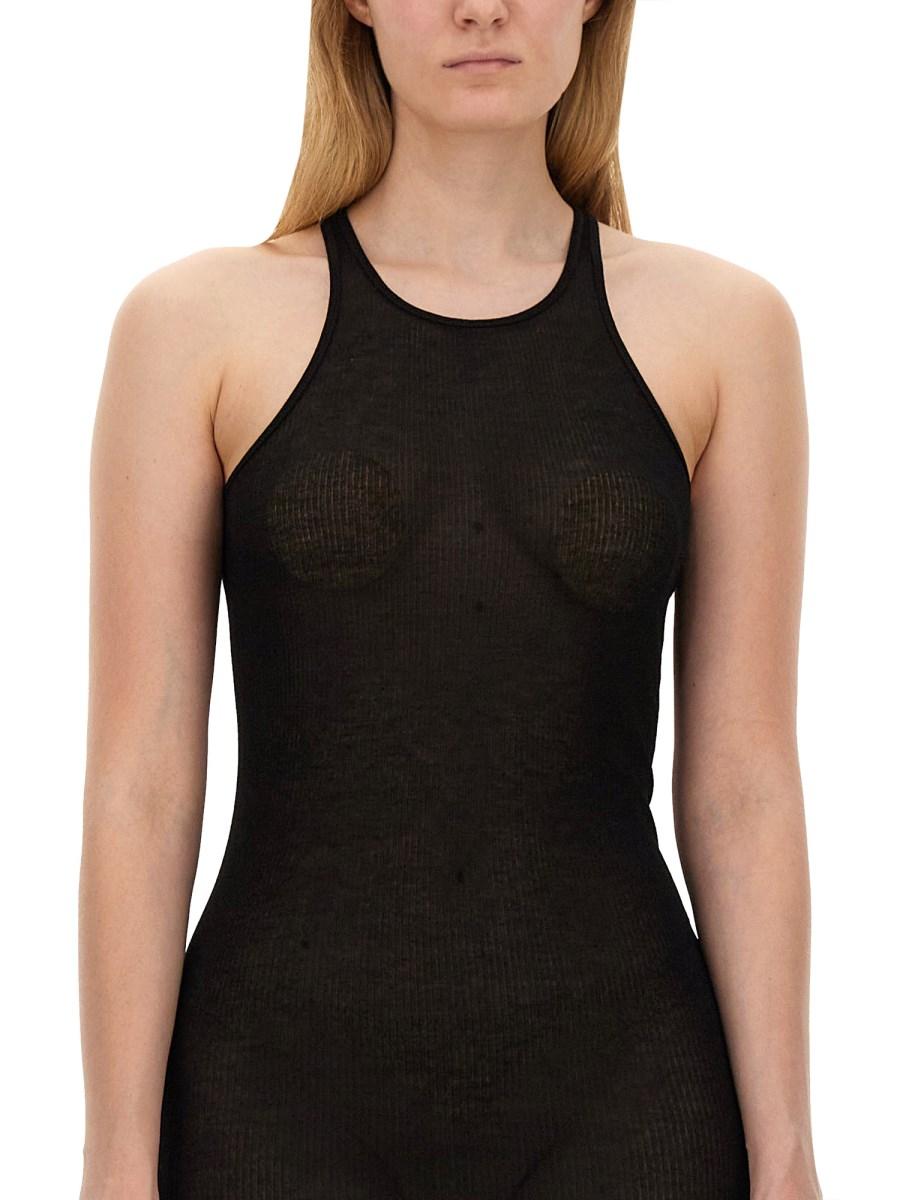 RICK OWENS ABITO TANK IN MISTO VISCOSA