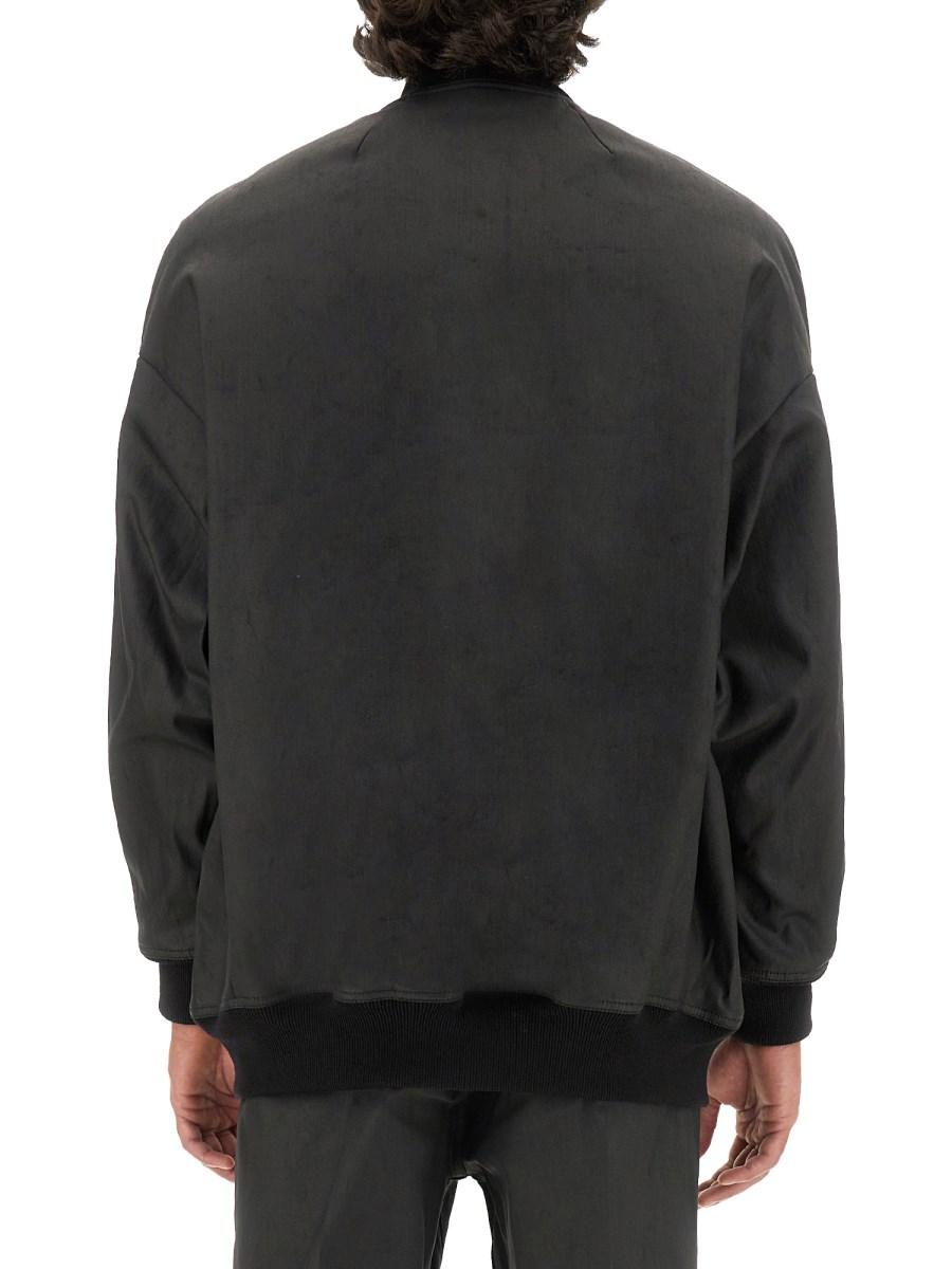 RICK OWENS BOMBER IN DENIM DI COTONE CON ZIP