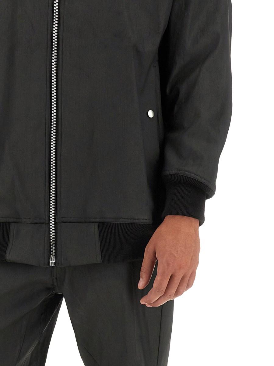 RICK OWENS BOMBER IN DENIM DI COTONE CON ZIP