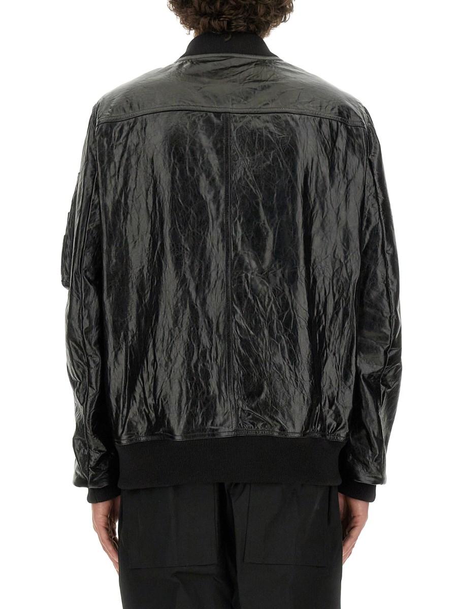 RICK OWENS BOMBER IN PELLE IMBOTTITO