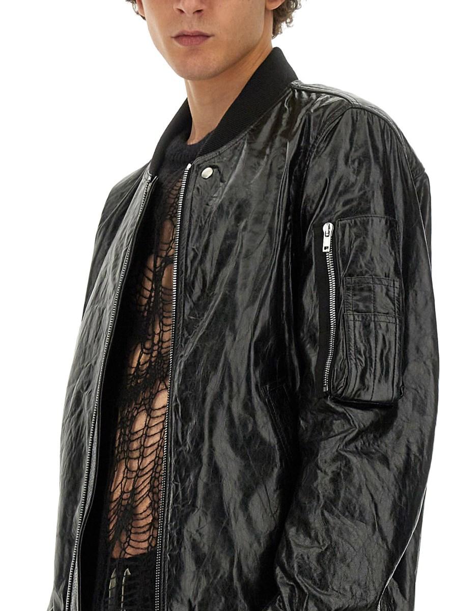 RICK OWENS BOMBER IN PELLE IMBOTTITO