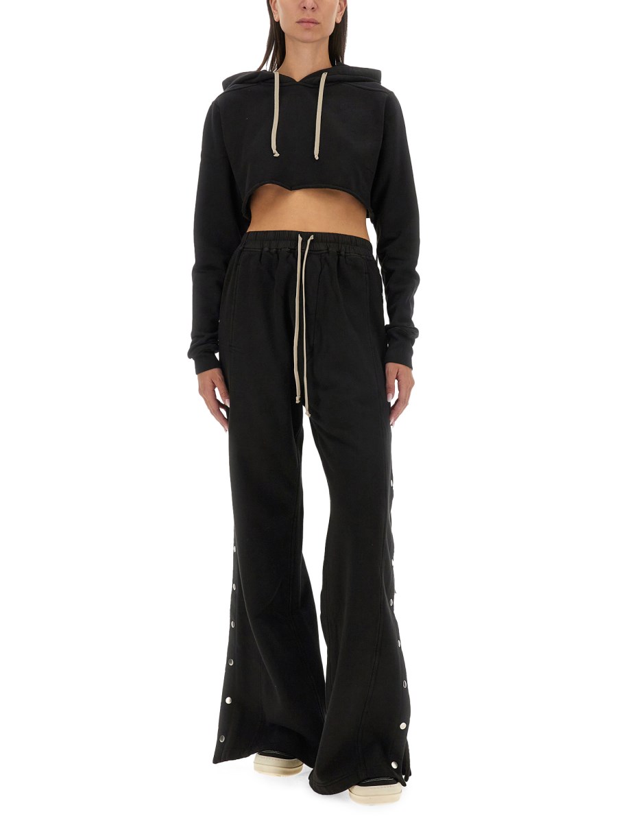 RICK OWENS DRKSHDW FELPA CROPPED IN COTONE