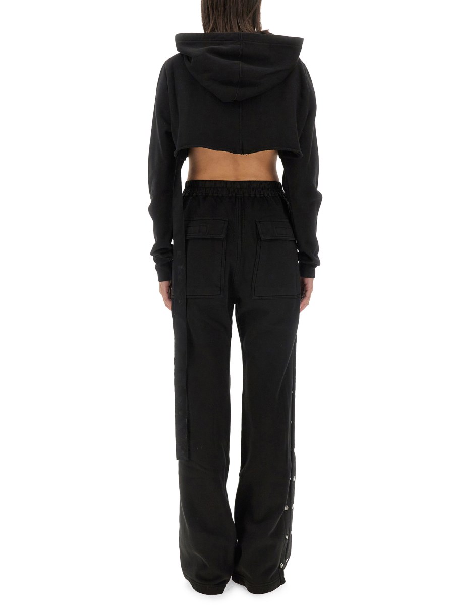 RICK OWENS DRKSHDW FELPA CROPPED IN COTONE