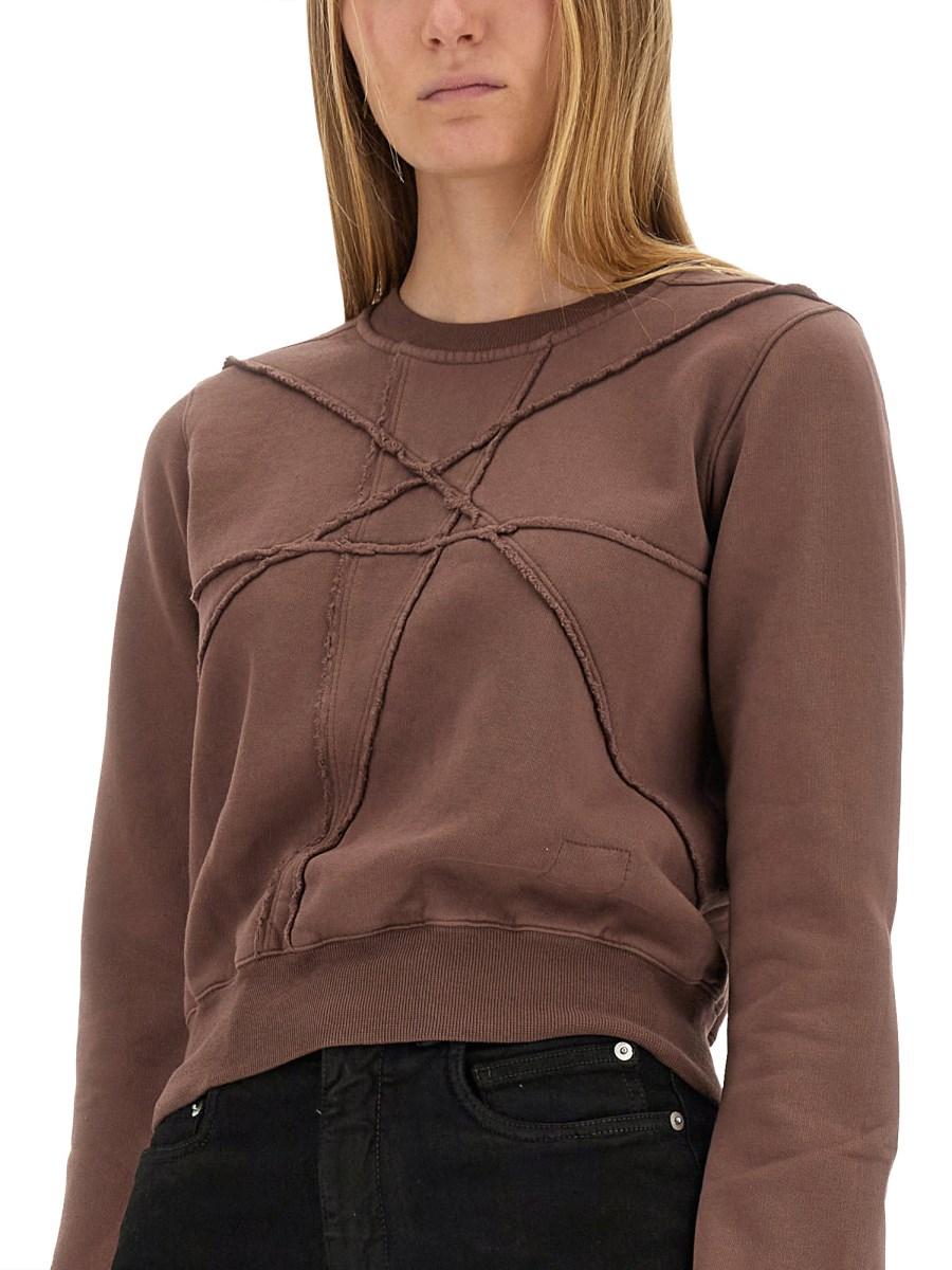 RICK OWENS DRKSHDW FELPA CROPPED IN COTONE