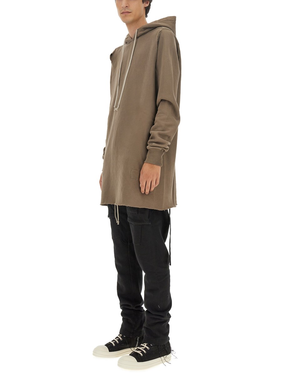 RICK OWENS DRKSHDW FELPA IN COTONE CON CAPPUCCIO