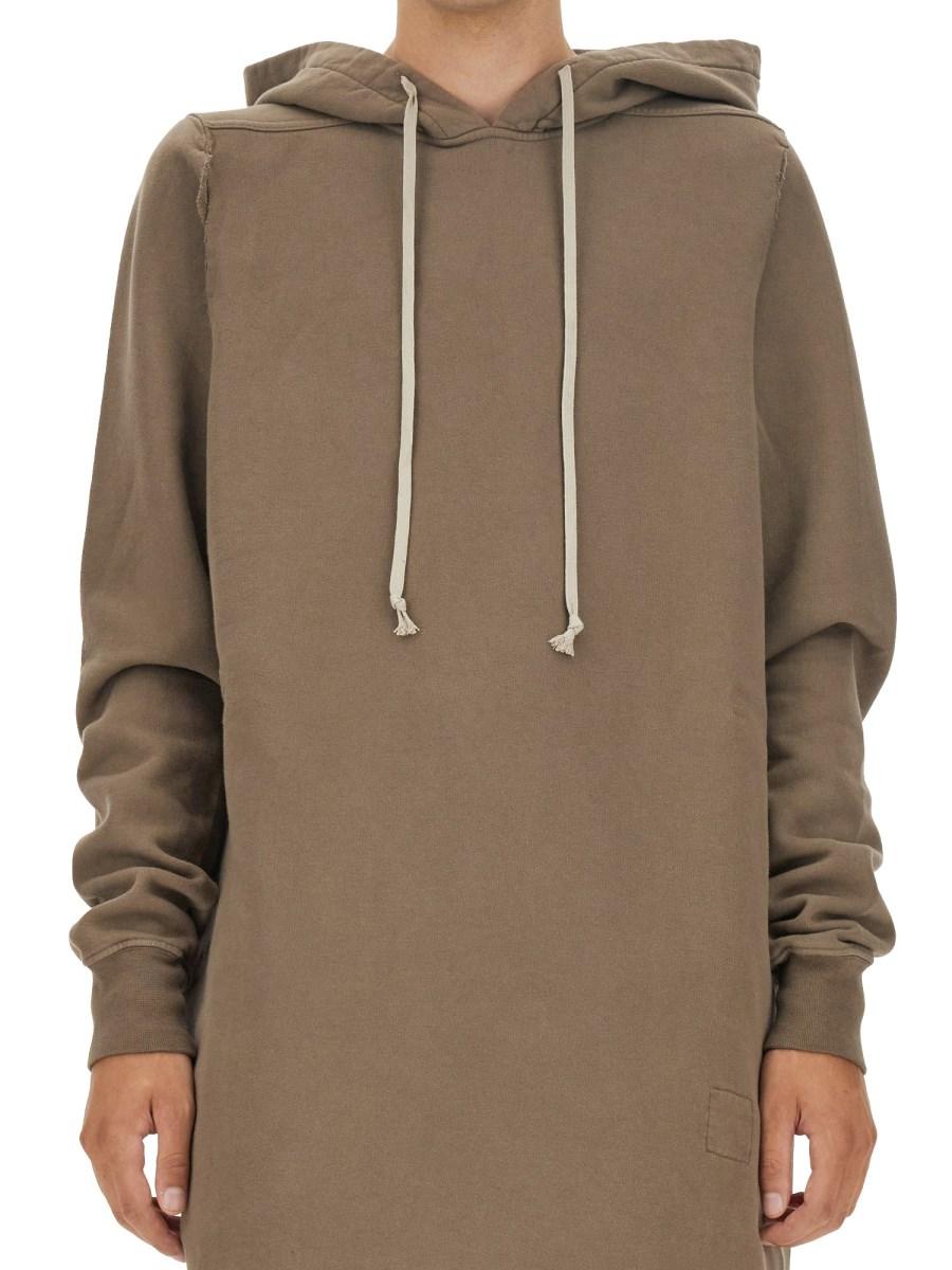 RICK OWENS DRKSHDW FELPA IN COTONE CON CAPPUCCIO