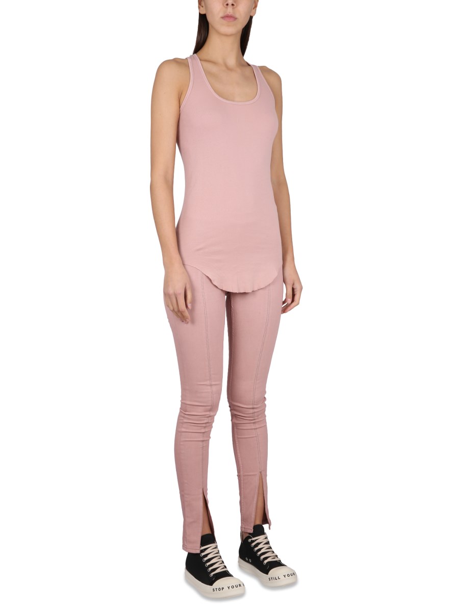 RICK OWENS DRKSHDW LEGGINS IN DENIM DI COTONE