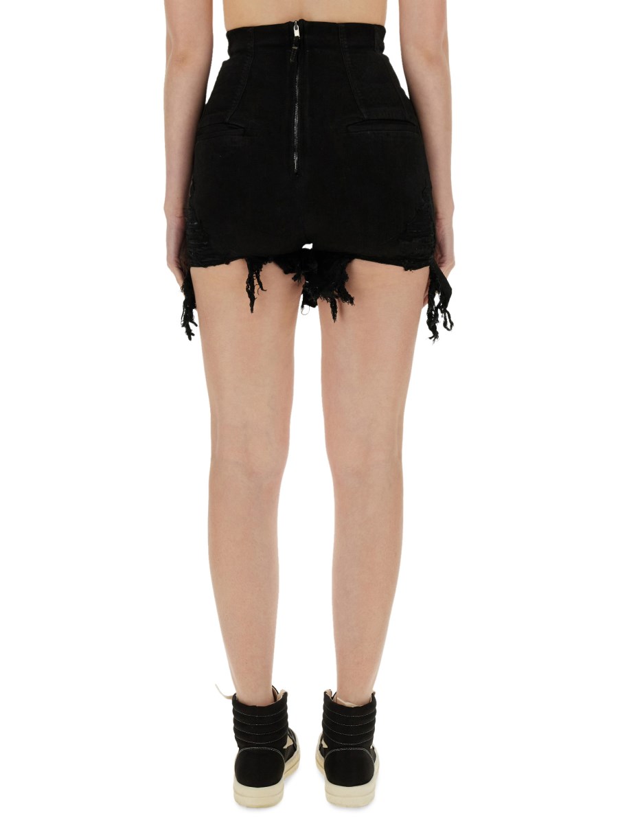 RICK OWENS DRKSHDW SHORTS IN DENIM