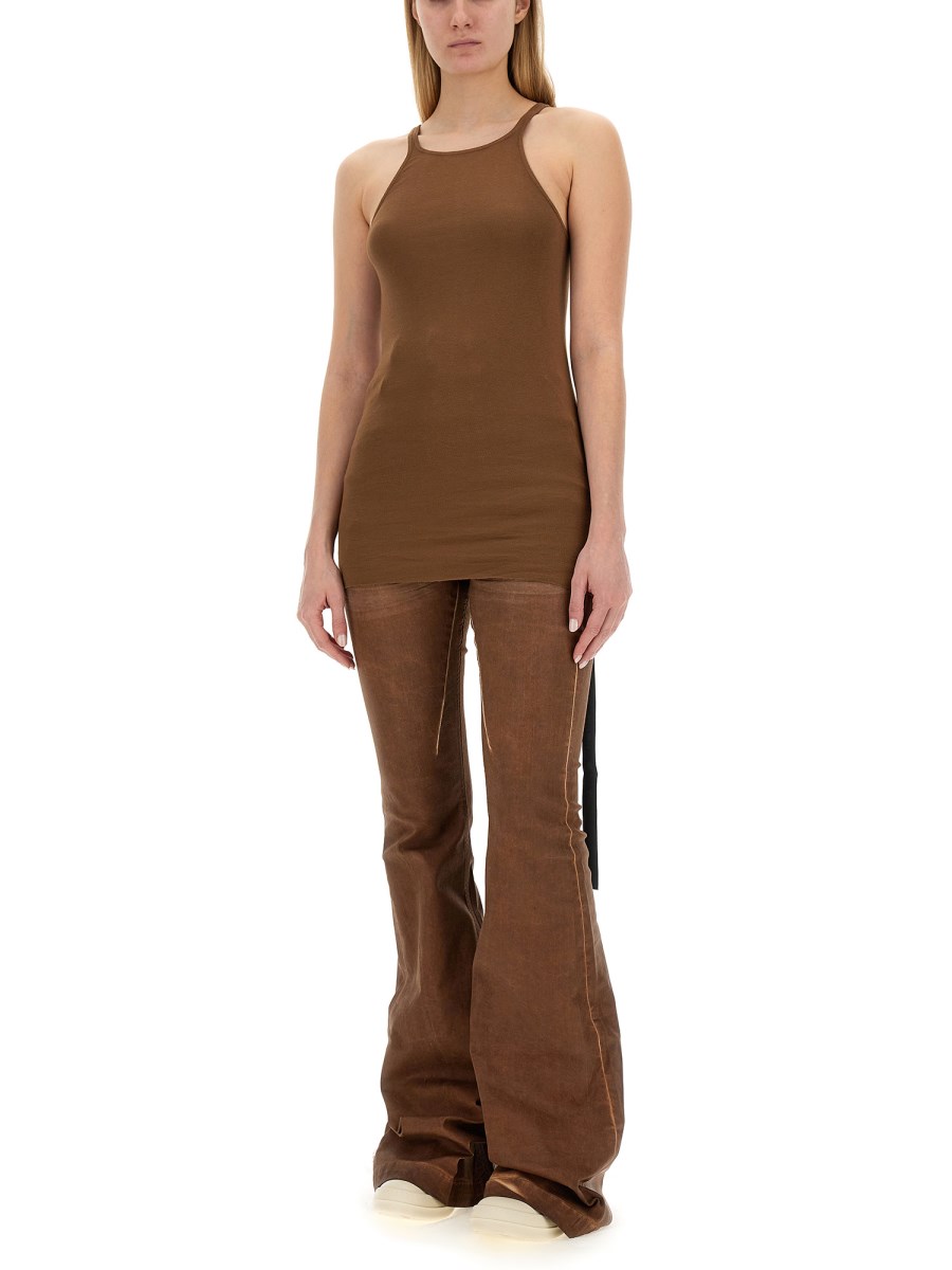 RICK OWENS DRKSHDW T-SHIRT "RACER BACK" IN COTONE