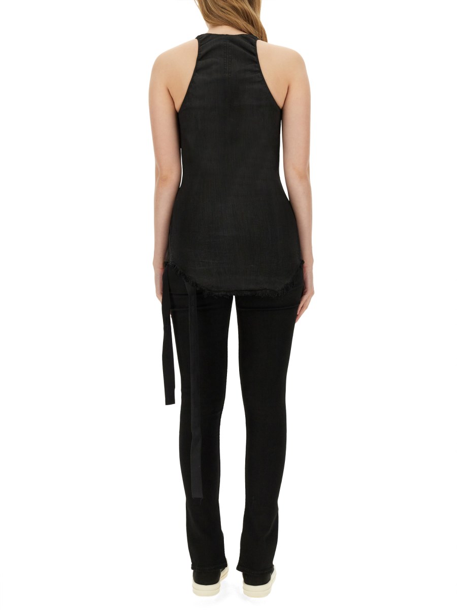 RICK OWENS DRKSHDW TOP IN DENIM DI COTONE
