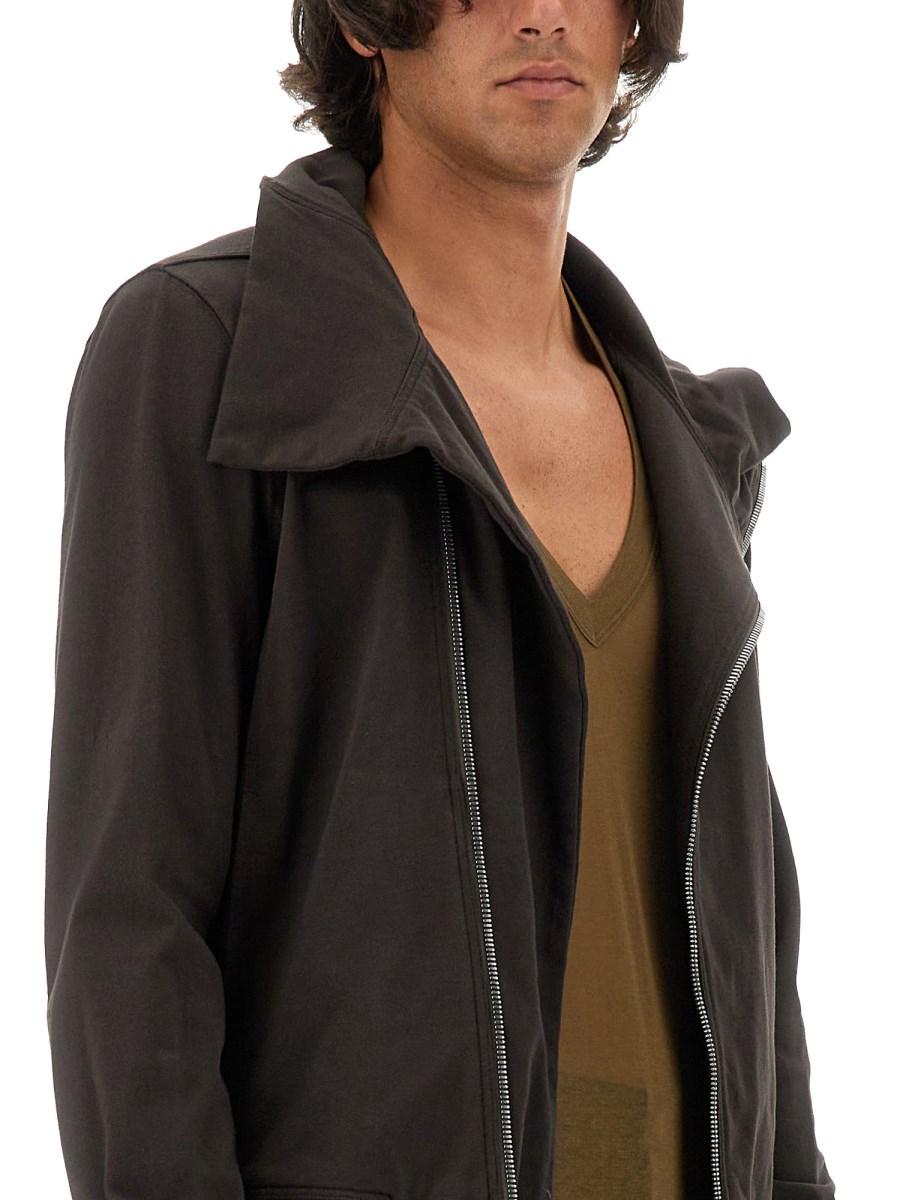 RICK OWENS FELPA IN COTONE CON ZIP