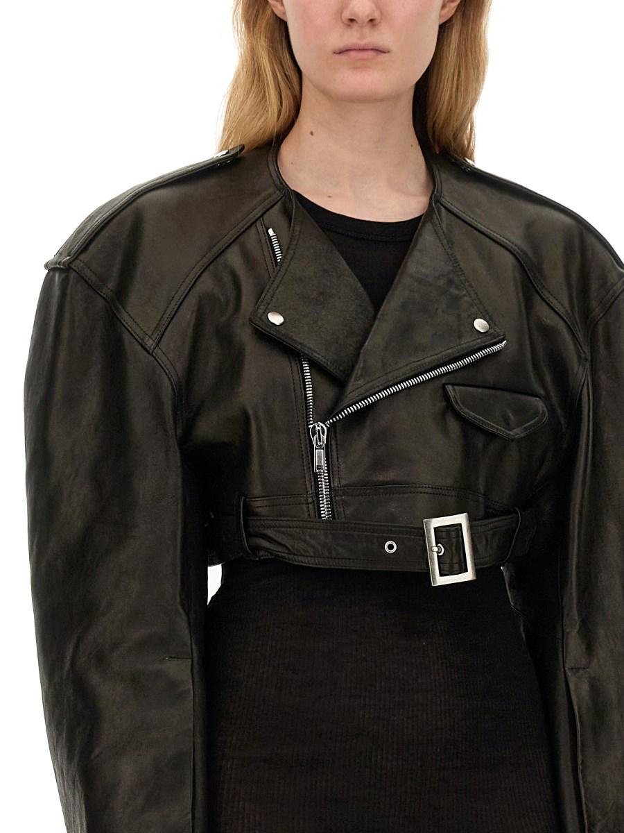 RICK OWENS GIACCA BIKER IN PELLE