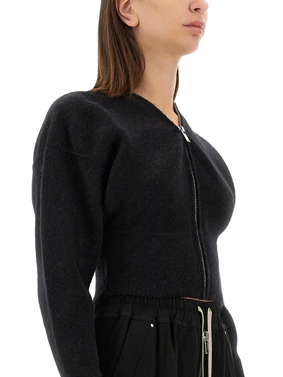 RICK OWENS GIACCA CON ZIP IN LANA