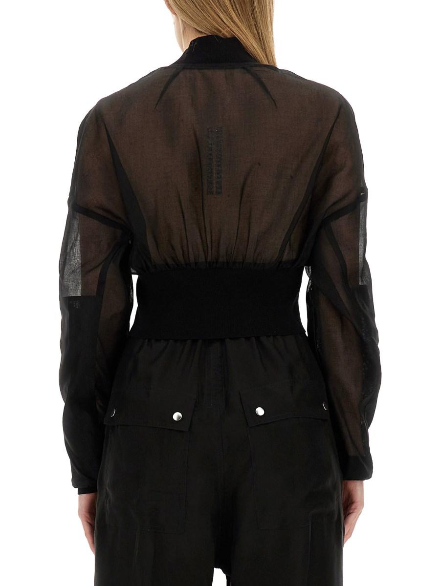 RICK OWENS GIACCA CROPPED IN ORGANZA