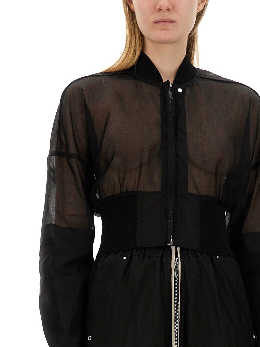 RICK OWENS GIACCA CROPPED IN ORGANZA