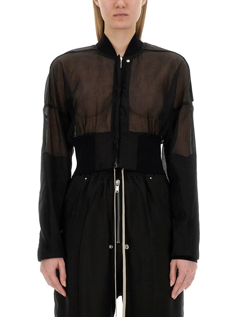 RICK OWENS GIACCA CROPPED IN ORGANZA