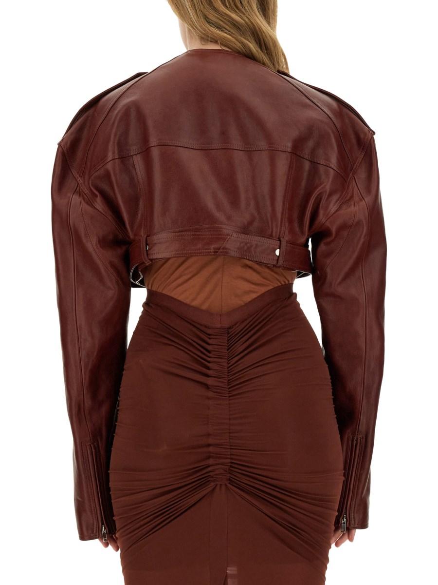 RICK OWENS GIACCA CROPPED IN PELLE