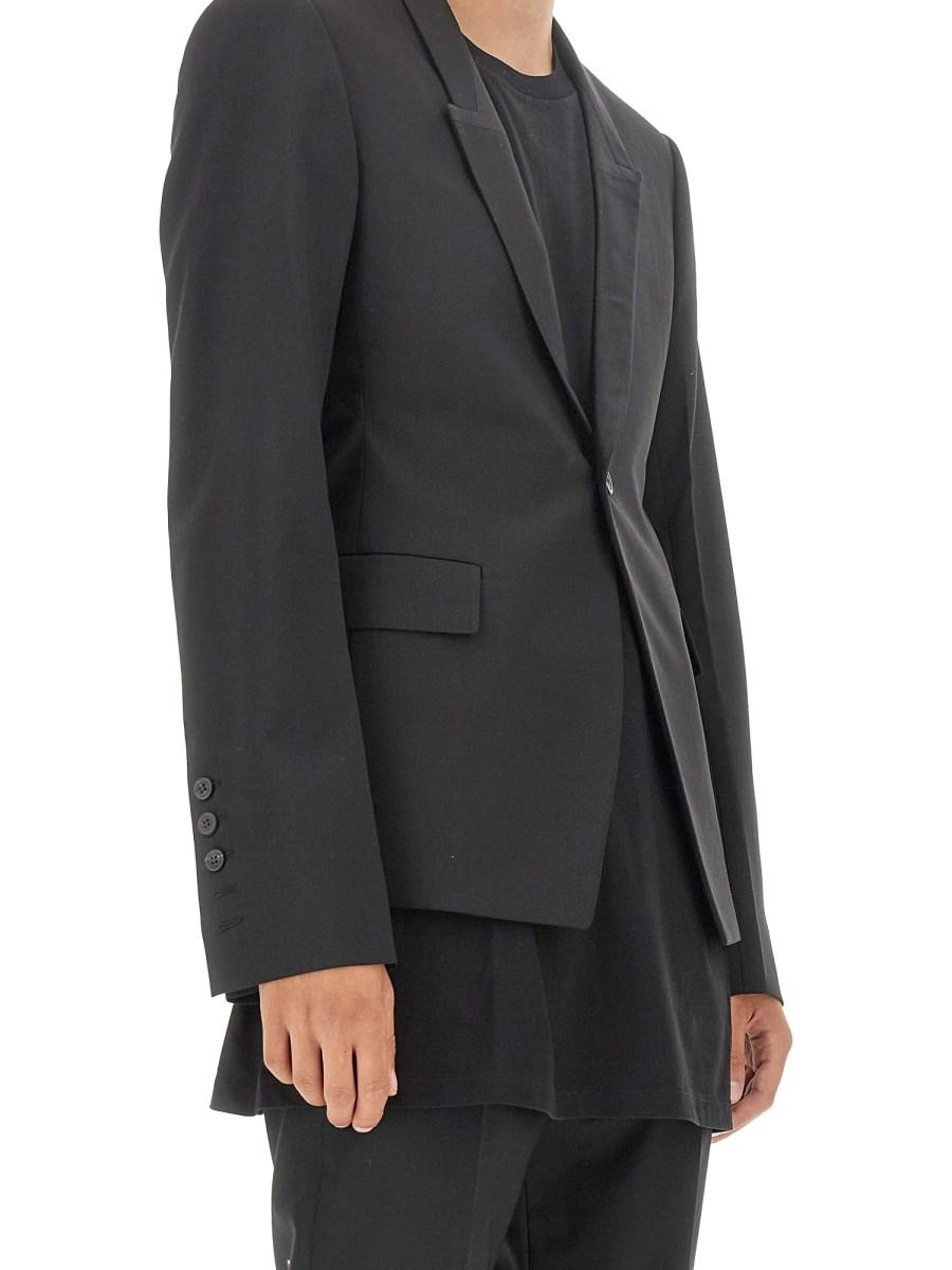 RICK OWENS GIACCA MONOPETTO IN LANA
